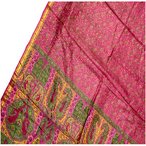 复古真丝纱丽紫色印纱丽工艺种族结构纱笼包装