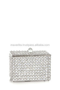 <b>Crystal</b> Jewelry Trinket Box Earrings <b>Rings</b> Treasure Organizer Storage Keepsake Box With Lid for Dresser Room Decor - Product Image 4