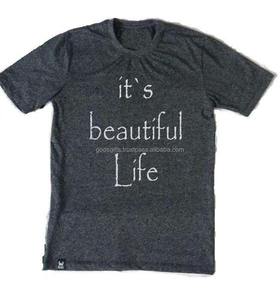 Hi moda triblend prestazioni girocollo uomini t shirt con maniche logo tee