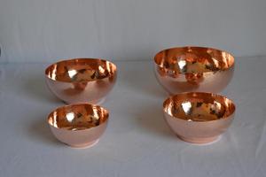Brillante Polaco Vantage Moderno Lujo Cobre puro Brillante Pulido Martillado Sirviendo Tazón para mezclar Hogar Cocina Deshierbe y fiestas - Product Image 3