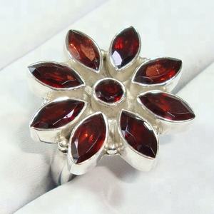 สูงแฟชั่นโกเมนพลอย925แหวนเงินสเตอร์ลิงเครื่องประดับขายส่ง - Product Image 6