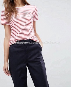 Nueva moda para mujer, Pantalones chinos de cintura alta, pantalones vaqueros adelgazantes ajustados de algodón informales para adultos con logotipo en la cintura - Product Image 3