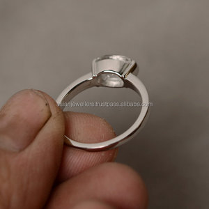 Handmade 925 Sterling Silver Stacking <b>Ring</b> <b>Crystal</b> Gemstone <b>Ring</b> Luxury Jewelry - Product Image 2