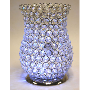 Bougeoir votif en cristal avec base en métal argenté photophore pour les décorations de table de fête de mariage à la maison - Product Image 3