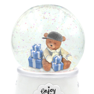 หมีลูกโลกหิมะ,ลูกบอลคริสตัล,ของขวัญลูกบอลหิมะแก้วที่กำหนดเอง - Product Image 3