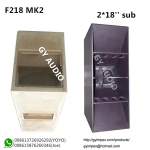 2*18 inch sub bass cabinet, F218 MK2 subwoofer box