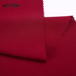 Design alla moda tessuto pianura tinta di colore rosso poliestere coreano moss crepe tessuto in microfibra atto a soddisfare