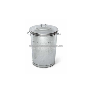 Poubelle galvanisée avec couvercle - Product Image 1