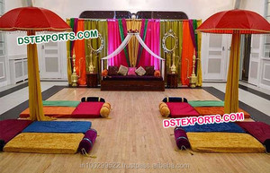 งานแต่งงานอินเดียMehandi Sangeetตกแต่งสไตล์งานแต่งงานSangeetเวทีตกแต่งเวที - Product Image 2