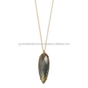Collier pendentif en pierre précieuse, ensemble de bijoux en forme de goutte de perle - Product Image 5