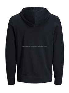 Sudadera con capucha con estampado 3D para hombre, logotipo personalizado bordado, Sudadera de felpa francesa, algodón, cremallera térmica, negro - Product Image 5