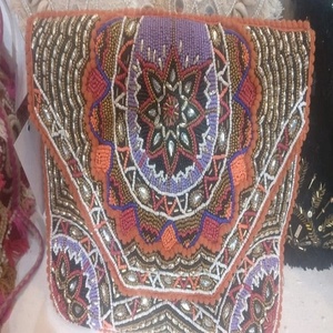 Bolsos de Mano de Gran Capacidad Estilo Bohemio para Mujer, Hechos a Mano con Cuentas, de Algodón, con Cierre, para la Noche, Compras, Bandolera - Product Image 3