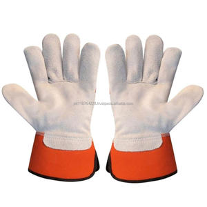 Guantes de Trabajo de Cuero Vacuno Antideslizantes y Anticorte para Trabajo Pesado, Estilo Canadiense con Forro y Puño Reforzado con Goma - Product Image 2