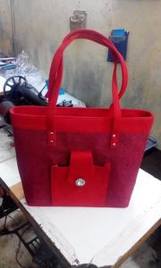 LOWELL CRAFT Handloom Geometric Jute <b>Bag</b> with Rope Handle <b>Long</b> Medium Size - Product Image 3