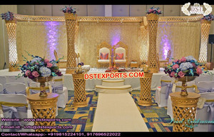 Indian Wedding Choris Mandap <b>Set</b> Trending Fiber Indian Wedding Mandap Decor Hindu Wedding Ganesha Theme Mandap <b>Decoration</b> USA - Product Image 5