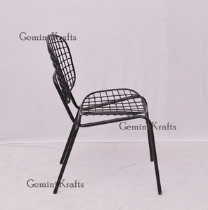 Chaise de salle à manger d'extérieur en fer moderne - Product Image 3