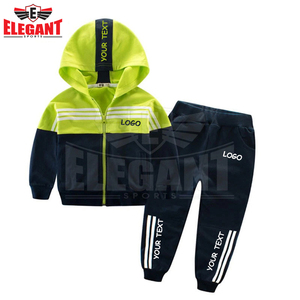 Combinaison de jogging en polyester/coton avec logo personnalisé, uniforme de sport pour enfants, vente en gros, 2020 - Product Image 1