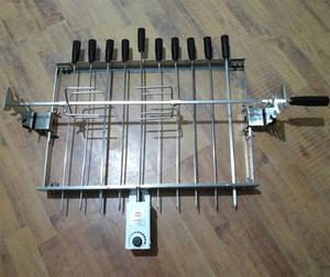 BBQ Grill Top Rotisserie Kebab Skewers แบตเตอรี่ดำเนินการ Bbq Grill - Product Image 2