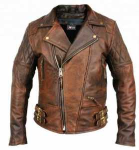 Blouson en cuir pour moto d'hiver imperméable pour homme, taille plus, respirant, fermeture éclair, finition délavée - Product Image 5