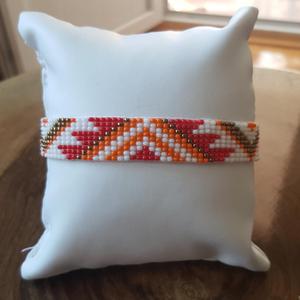 Handmade MIYUKI <b>Bead</b> <b>Bracelet</b>, Boho <b>Bracelet</b>, Peach <b>Bracelet</b> - Product Image 1