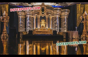 ชุดเวทีแต่งงานแบบดั้งเดิมของอินเดียใต้ผู้ผลิตชุดแต่งงานอินเดียเวทีแต่งงานเอเชียสำหรับตกแต่ง - Product Image 5