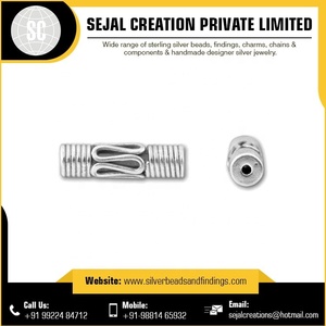 ลูกปัดสเปเซอร์สีเงินสเตอร์ลิงสร้อยคอดีไซน์ดอกไม้สำหรับการสร้างชิ้นส่วนเครื่องประดับที่ไม่เหมือนใคร - Product Image 3