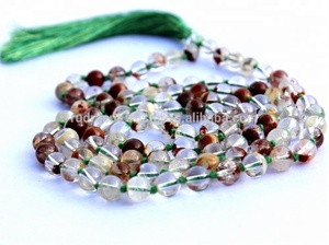 Cuentas de cuarzo de jardín para hombre de grado superior, último diseño, collar Mala anudado, borla, cristal curativo Natural, collares con cuentas de moda - Product Image 2