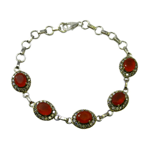 Accessoire pour femme Bracelet en pierres précieuses cornaline en argent sterling 925 Autres bracelets et bracelets fins Fournisseur et exportateur de bijoux - Product Image 4