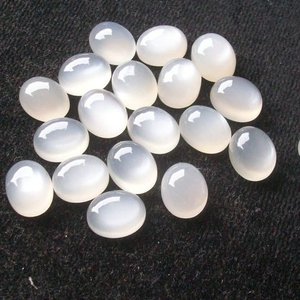 3mm 4mm 5mm Piedra lunar blanca natural Oval Liso Semiprecioso calibrado cabujón suelto al por mayor de proveedores de fabricantes - Product Image 1