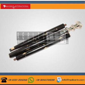 ด้ามจับโลหะสีเงิน แคมป์ปิ้ง & เดินป่า ไม้เท้าไม้ธรรมชาติ ไม้เท้า Unisex - Product Image 3