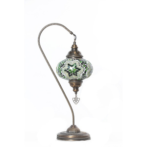 Lampu Meja Leher Angsa Kaca Mosaik Turki No 4 Ukuran Globe