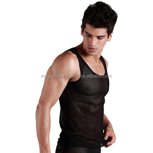 Camisetas sin Mangas Unisex de Malla Transpirable, Ecológicas, de Secado Rápido, Color Negro - Product Image 1
