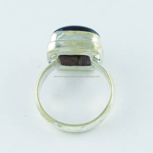 Bague en argent sterling 925 faite à la main, magnifique pierre d'améthyste violette, bagues en pierres précieuses, mariage, fiançailles, anniversaire, fête, unisexe - Product Image 4