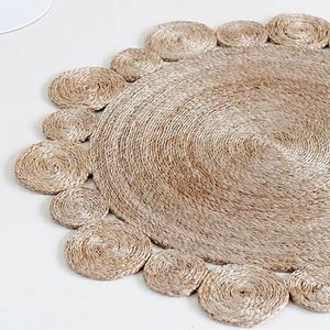 Elegante <span class=keywords><strong>Tappeto</strong></span> <span class=keywords><strong>Rotondo</strong></span> in <span class=keywords><strong>Juta</strong></span> Fatto a Mano - Product Image 1