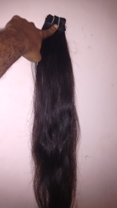 Extensión de cabello crudo indio alaigned de la cutícula DE LA India Good Thick End Raw Human Hair. Waft de cabello humano Remy gratis - Product Image 2