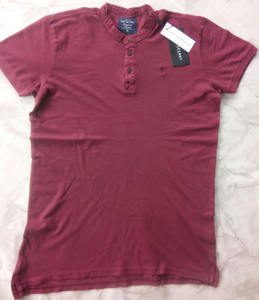 <b>Mandarin</b> <b>Collar</b> Design Men's Polo <b>Shirt</b> in Cotton for Spring Season Stocklot in Bangladesh Garments - Product Image 1
