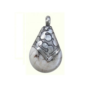 Colgantes de ágata blanca de Plata de Ley 925 Tipo de colgantes - Product Image 1