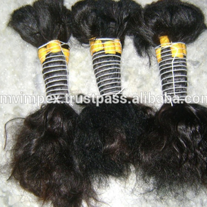 Gran venta de extensiones de cabello humano crudo de la India. cabello humano tejido de la India. pelo crudo indio a granel - Product Image 2