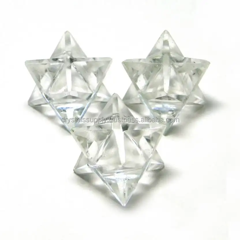 Clear Quartz Crystal Merkaba Stars : Clear Quartz Merkaba Star : Manufacturer Merkaba Star - Crystals Supply