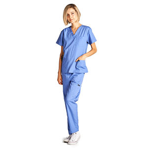 Uniformes d'infirmière en Spandex de nouveau Style d'été de haute qualité Costumes de gommage confortables à col en V conçus en soie pour les gommages hospitaliers - Product Image 2