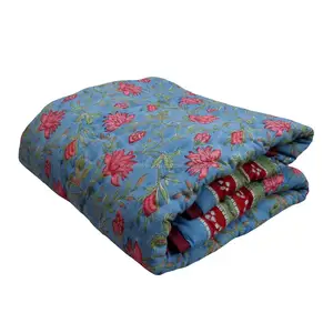 Best Selling Products Indian Handmade Cotton Block Printed Baby Quilt For Sale At Lowest Price