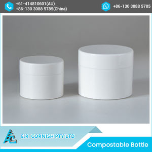 100% PLA Envase cosmético biodegradable 30g Botella de PET compostable para crema y sello de tapón de rosca de polvo suelto - Product Image 3