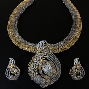 Bijoux africains AD avec zircon matériau principal alliage pour cadeau fiançailles fête anniversaire mariage - Product Image 1