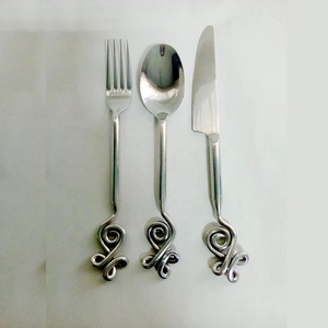 치즈 칼 바다 말 손잡이 세트 귀여운 치즈 칼 세트 실버 매트 광택 수저 flatware 세트 치즈 스프레더 - Product Image 5