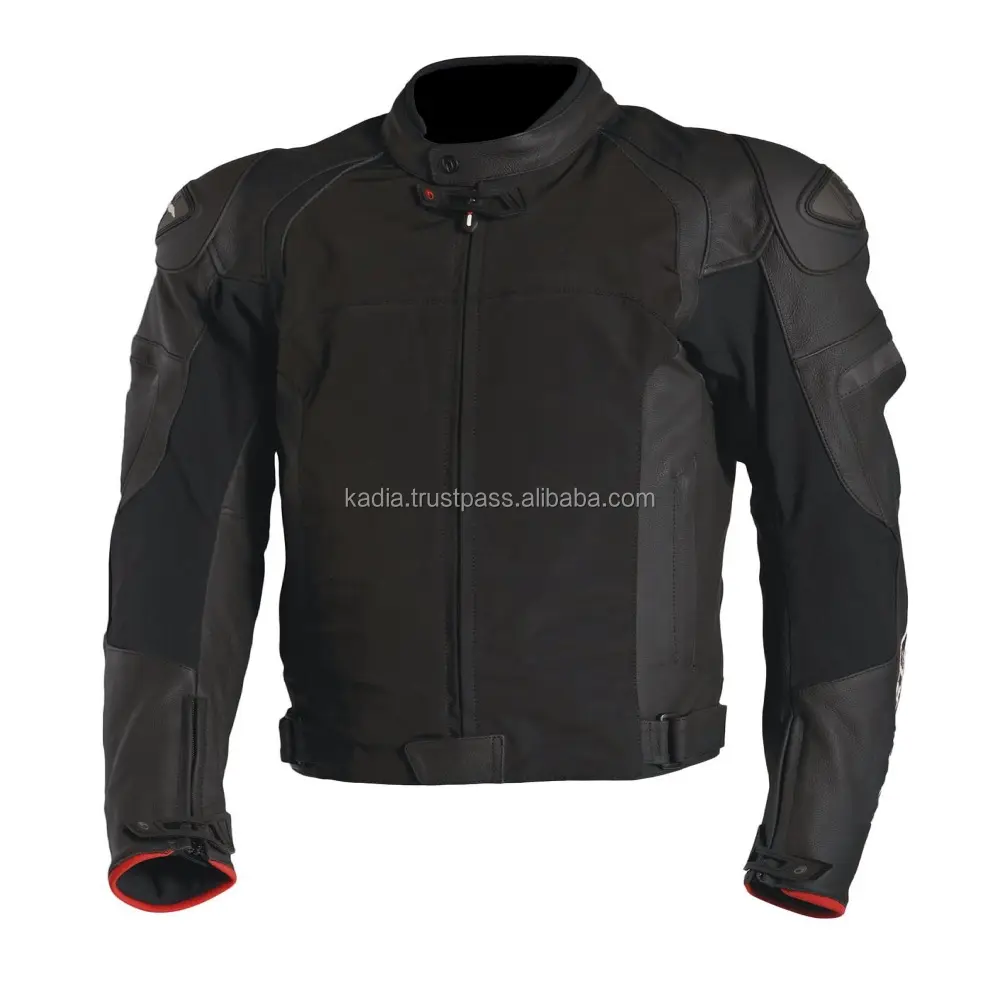 Jaket Kulit Sepeda Motor, Mantel Ritsleting Pakaian Luar Sepeda Motor Kulit Imitasi PU Kulit Abu-abu Musim Gugur Musim Dingin