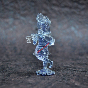 Statues de Dieu Krishna en cristal de verre pour lampe, Murti, à vendre - Product Image 3