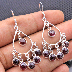 Wholesale 925 Sterling <b>Silver</b> Bezel-<b>Set</b> Dominican Larimar Gemstone Earrings for Women Gold Plated Jewelry for Weddings - Product Image 5
