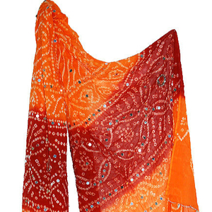 Pañuelo Dupatta de Algodón Bandhani Multicolor de Diseño, Venta al por Mayor - Product Image 1