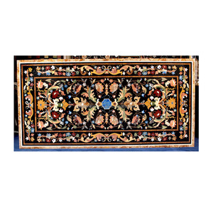 Mesa Grande de mármol con diseño de incrustación única - Product Image 1