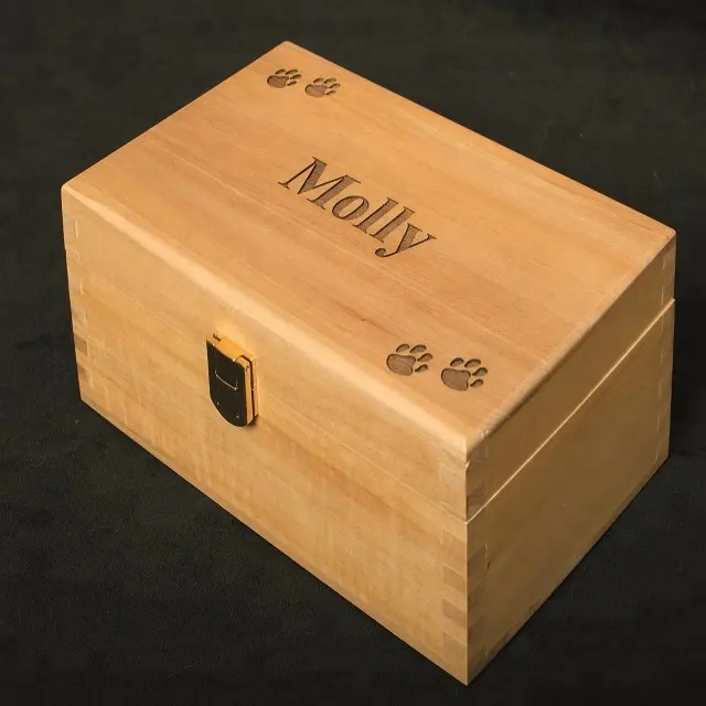 Solid Memory Box Standard Wood Pet Urn Cremation Urns for Human Ashes Adult is a calm and freeing tribute to your loved one